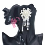 Cercei pentru dama moderni EARR09CC Argintii Set de 1 pereche cu perle